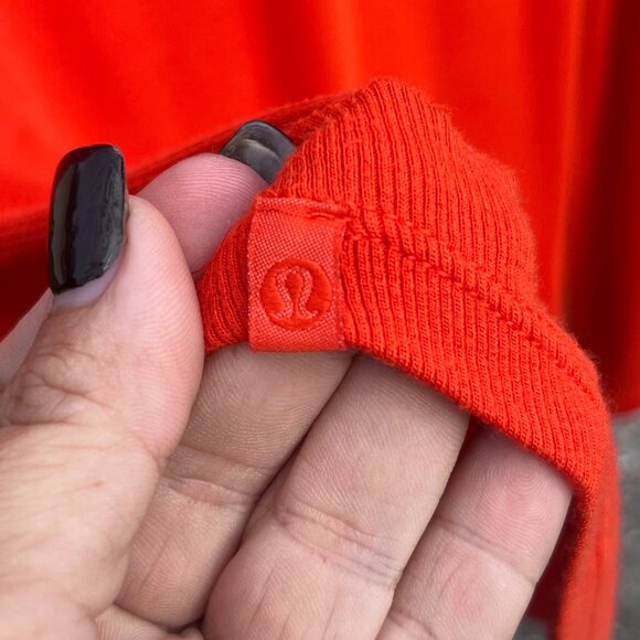 Lululemon Hold Tight Long Sleeve Shirt in Solar Orange Size 10 - Picture 6 of 8
